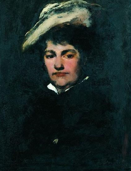 Mihaly Munkacsy Portrait of Mrs. Mihaly Munkacsy oil painting image